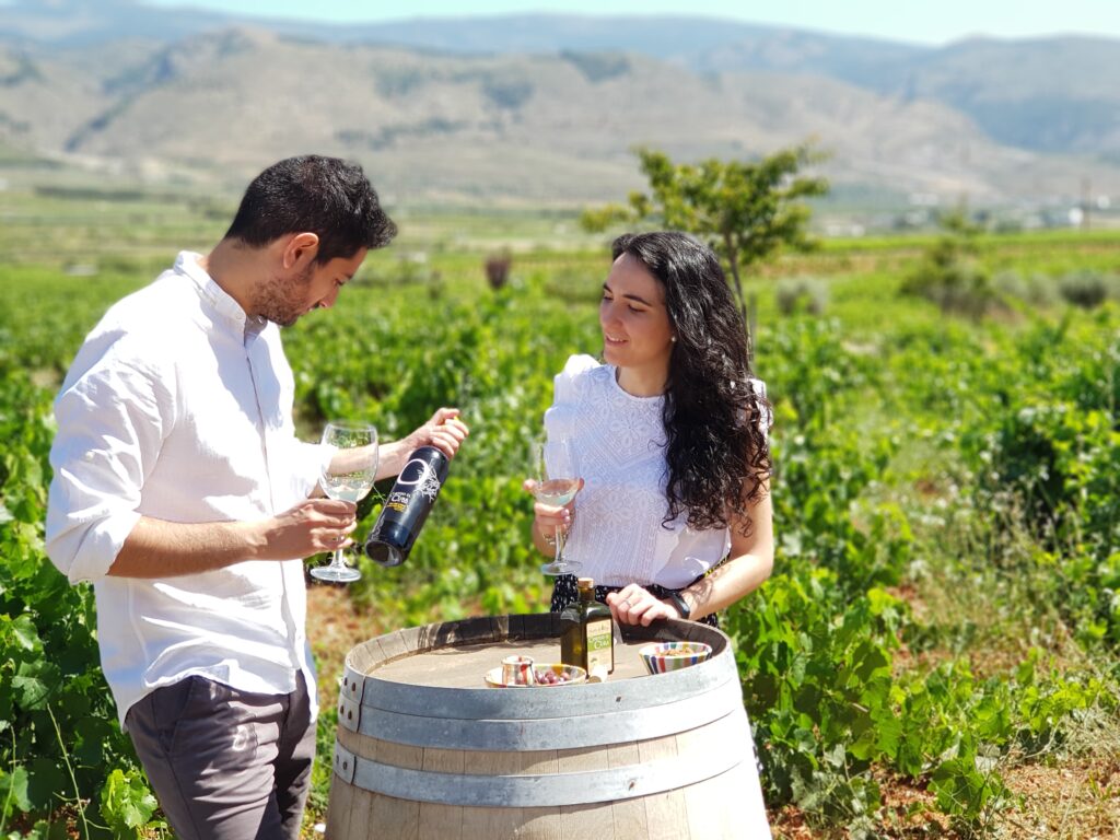 Wine tasting at a local vineyard